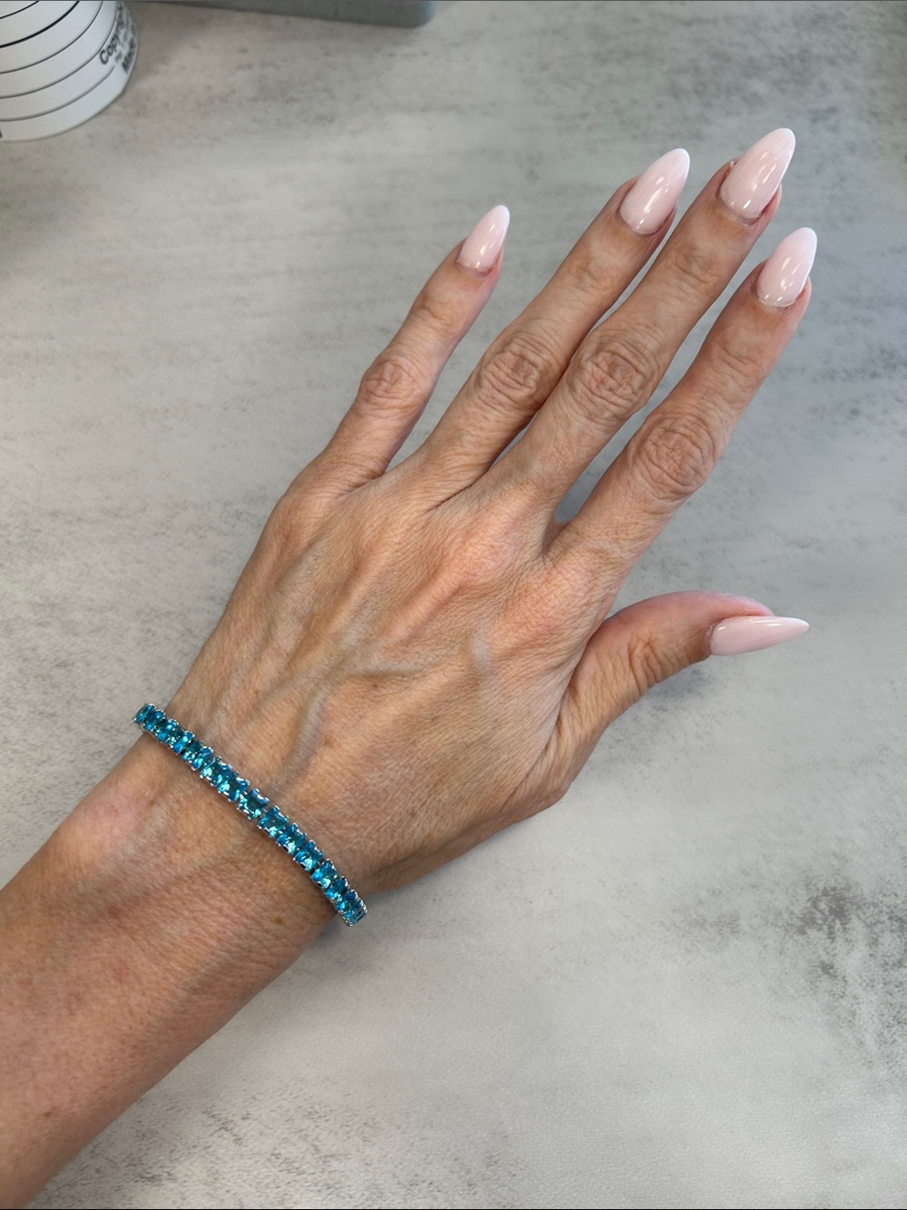 Blue Crystal Tennis Bracelet - Women's Jewelry